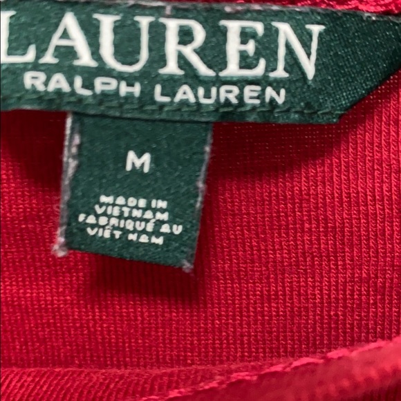 Lauren Ralph Lauren Sz M woman’s top Red - Picture 2 of 6
